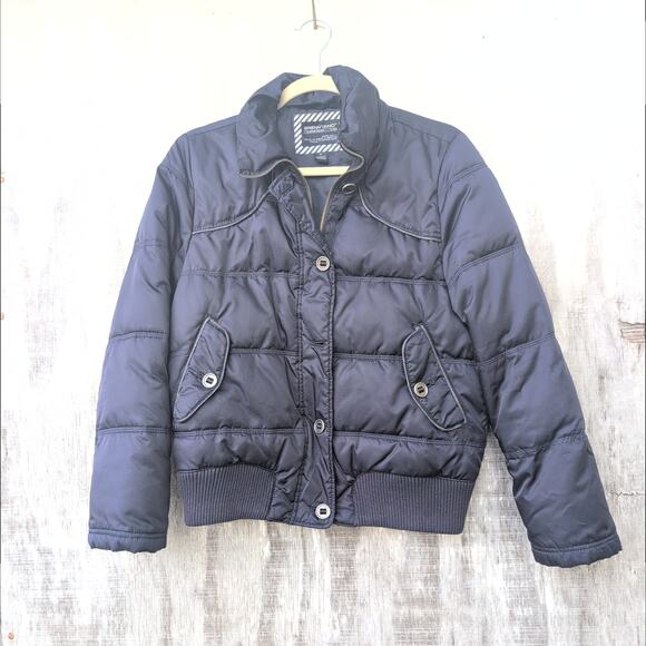 Brenntano Bomber Puffer Jacket Navy Women's Medium - Picture 1 of 9